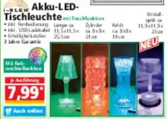 Norma I-GLOW Akku LED Tischleuchte Angebot