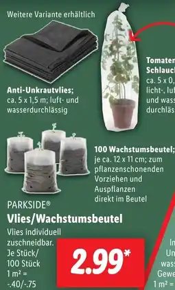 Lidl PARKSIDE Vlies/Wachstumsbeutel Angebot