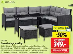 Lidl JUSKYS Gartenlounge, 4-teilig Angebot