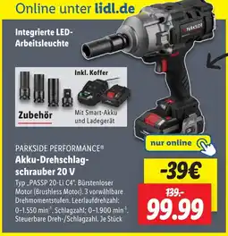 Lidl PARKSIDE PERFORMANCE Akku-Drehschlagschrauber 20 V Angebot