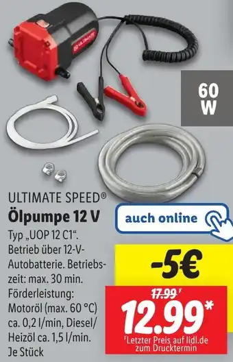 Lidl ULTIMATE SPEED Ölpumpe 12 V Angebot