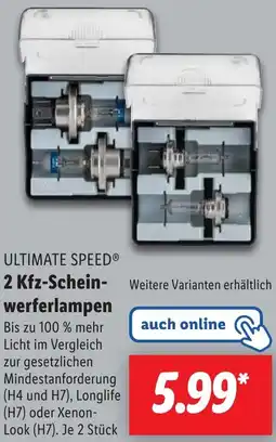 Lidl ULTIMATE SPEED 2 Kfz-Scheinwerferlampen Angebot