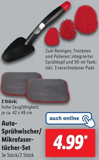 Lidl Auto Sprühwischer/ Mikrofasertücher-Set Angebot