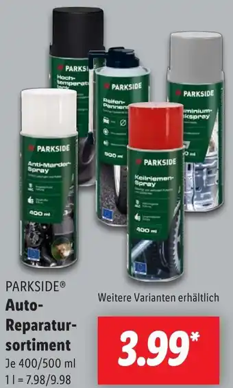 Lidl PARKSIDE Auto Reparatursortiment Angebot