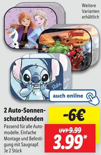 Lidl 2 Auto-Sonnenschutzblenden Angebot