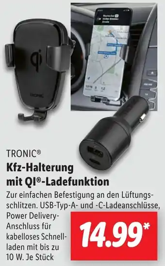 Lidl TRONIC Kfz-Halterung mit QI-Ladefunktion Angebot