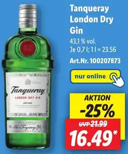 Lidl Tanqueray London Dry Gin Angebot