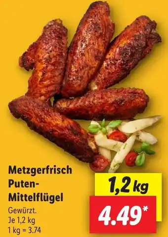 Lidl Metzgerfrisch Puten Mittelflügel Angebot