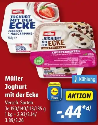 Lidl Müller Joghurt mit der Ecke Angebot