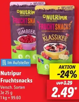 Lidl Nutripur Fruchtsnacks Angebot