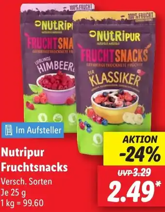 Lidl Nutripur Fruchtsnacks Angebot