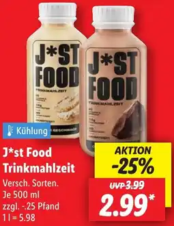 Lidl J*st Food Trinkmahlzeit Angebot