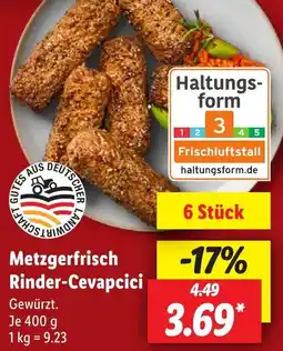 Lidl Metzgerfrisch Rinder-Cevapcici Angebot