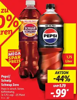 Lidl Pepsi/ Schwip Schwap Zero Angebot