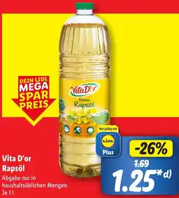 Lidl Vita D'or Rapsöl Angebot