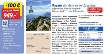 Lidl Bayern Wandern an der Zugspitze Angebot