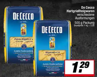 L. STROETMANN GROSSMARKT De Cecco Hartgrieẞteigwaren Angebot