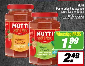 L. STROETMANN GROSSMARKT Mutti Pesto oder Pastasauce Angebot