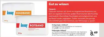 Hellweg Knauf fertigputzgips „goldband“ oder haftputzgips „rotband“ Angebot