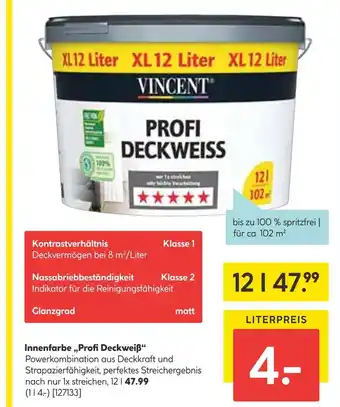 Hellweg Vincent innenfarbe „profi deckweiß“ Angebot