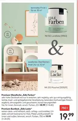 Hellweg Edle premium-wandfarbe „edle farben“ oder premium-buntlack „edle lacke“ Angebot