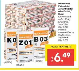 Hellweg Quick-mix mauer- und putzmörtel, zementmörtel oder estrich/beton Angebot