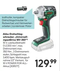 Hellweg Bosch akku-drehschlagschrauber „universalimpactdrive 18v-350“ Angebot