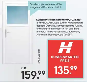 Hellweg Kunststoff-nebeneingangstür „f02 easy“ Angebot