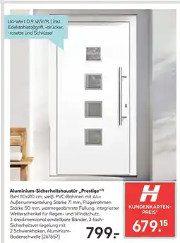 Hellweg Aluminium-sicherheitshaustür „prestige“ Angebot