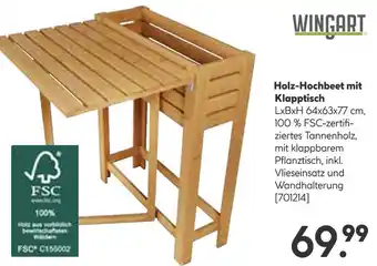 Hellweg Wingart holz-hochbeet mit klapptisch Angebot