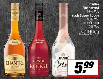 L. STROETMANN GROSSMARKT Chantré Weinbrand auch Cuvée Rouge oder Creme Angebot