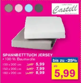 KODi Castell SPANNBETTTUCH JERSEY Angebot