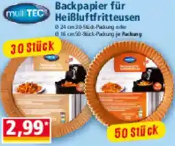 Norma multiTEC Backpapier für Heißluftfritteusen Angebot