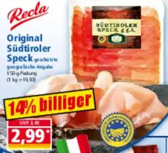 Norma Recla Original Südtiroler Speck Angebot