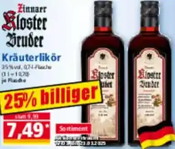 Norma Zinnaer Kloster Bruder Kräuterlikör Angebot