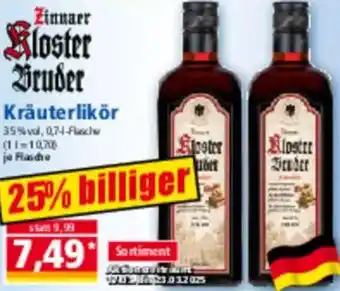 Norma Zinnaer Kloster Bruder Kräuterlikör Angebot