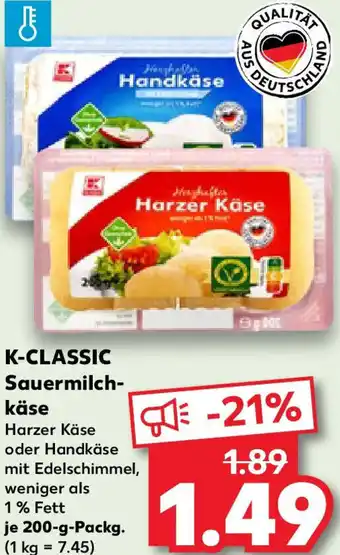 Kaufland K-CLASSIC Sauermilchkäse Angebot