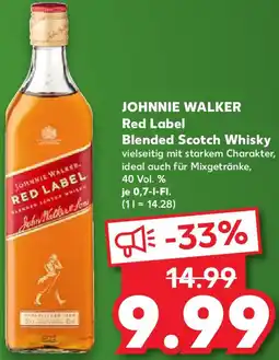 Kaufland JOHNNIE WALKER Red Label Blended Scotch Whisky Angebot