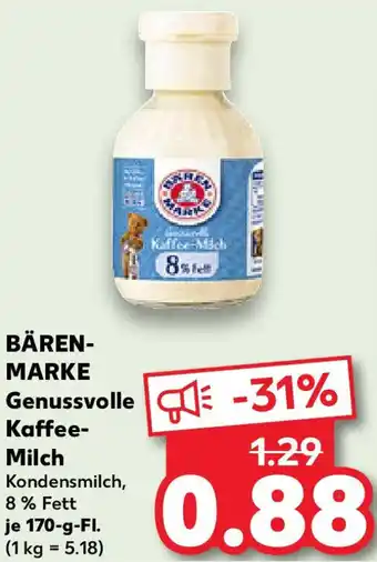 Kaufland BÄRENMARKE Genussvolle Kaffee Milch Angebot