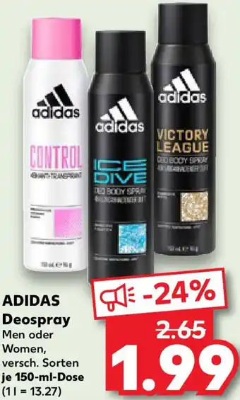 Kaufland ADIDAS Deospray Angebot