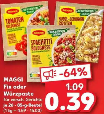 Kaufland MAGGI Fix oder Würzpaste Angebot