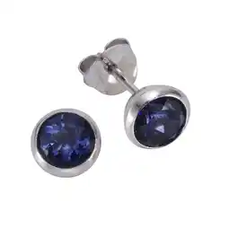 Netto Marken-Discount Zeeme Gemstones Ohrringe Silber 925 rhodiniert mit Topas dunkelblau (beh.) Angebot