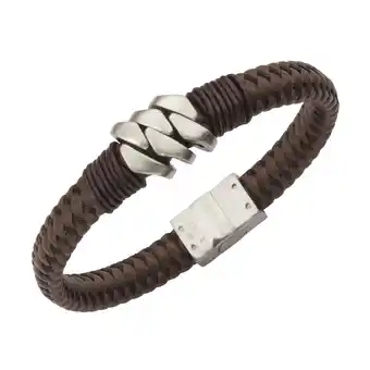 Netto Marken-Discount Zeeme Stainless Steel Armband Leder mit Edelstahlverschluß Angebot