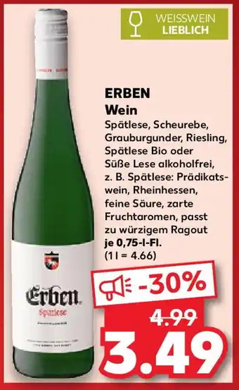 Kaufland ERBEN Wein Angebot