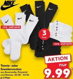 Kaufland NIKE Tennis- oder Sneakersocken Angebot