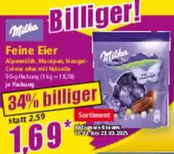 Norma Milka Feine Eier Angebot