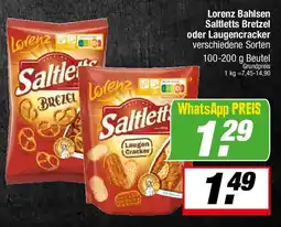 L. STROETMANN GROSSMARKT Lorenz Bahlsen Saltletts Bretzel oder Laugencracker Angebot