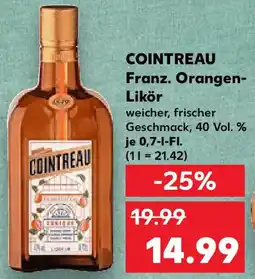 Kaufland COINTREAU Franz. Orangen Likör Angebot