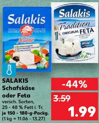 Kaufland SALAKIS Schafskäse oder Feta Angebot