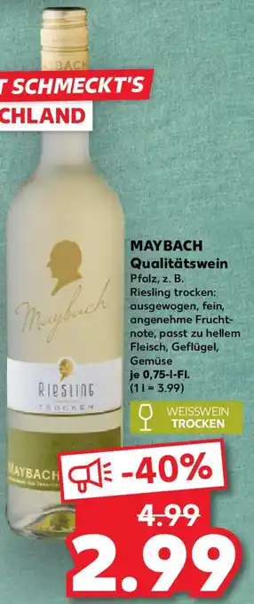 Kaufland MAYBACH Qualitätswein Angebot